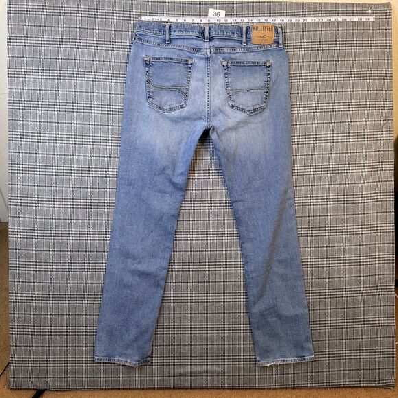 Hollister Men's Jeans Light Blue Denim Skinny Fit Stretch Size 38x32 - Picture 1 of 8